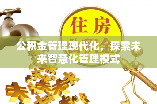 朝天公积金管理现代化，探索未来智慧化管理模式