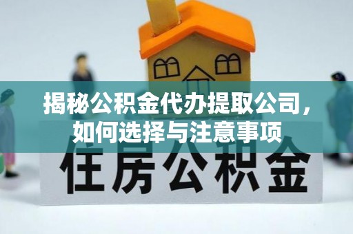 朝天揭秘公积金代办提取公司，如何选择与注意事项